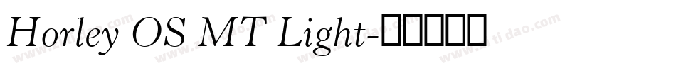 Horley OS MT Light字体转换
